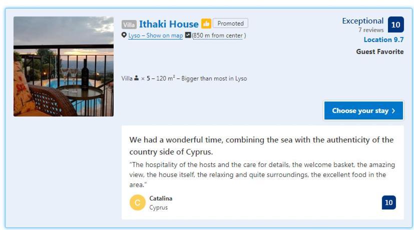 Ithaki House Villa Lysos Exteriör bild